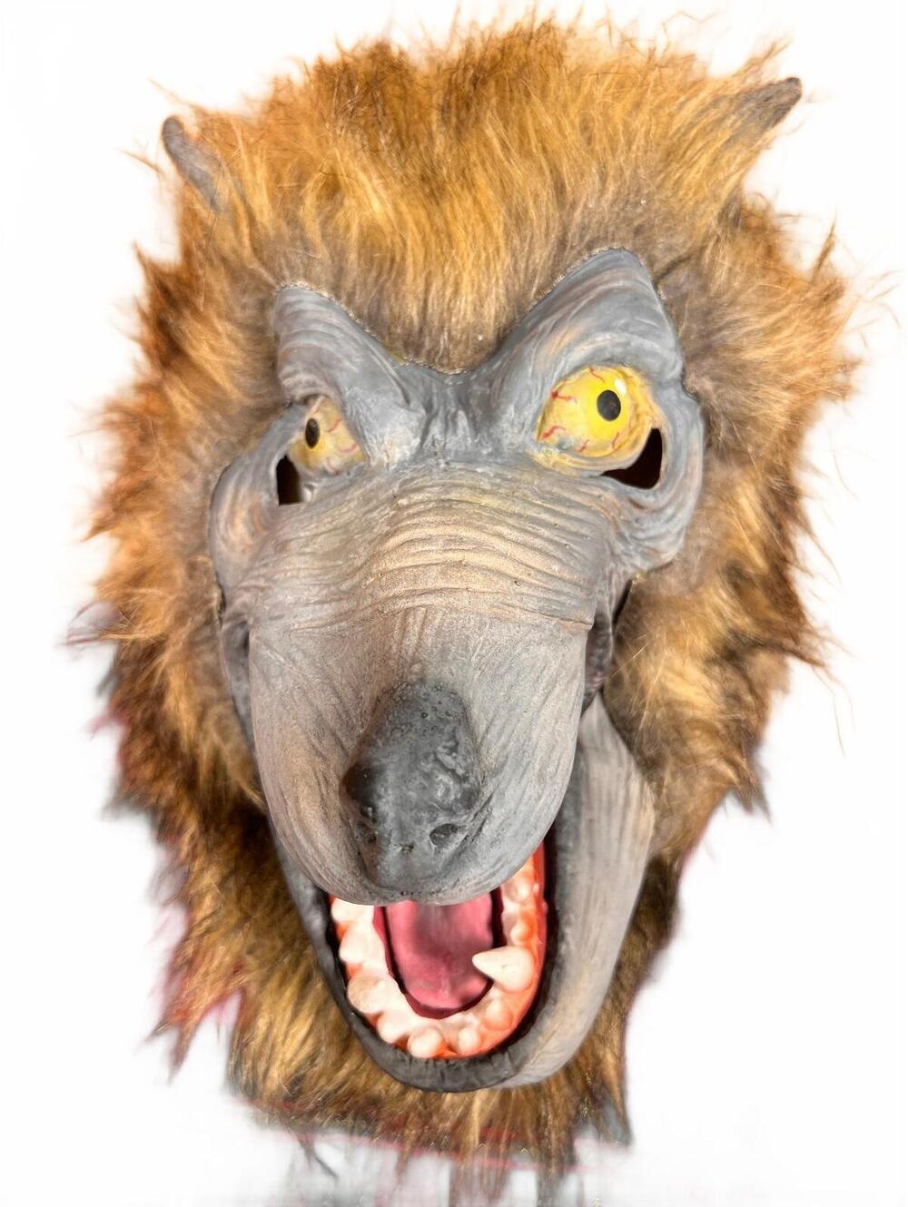 Realistic Werewolf Mask with Fur for Costume or Halloween